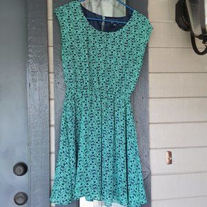 Gap Green and Blue Hearts dress Size S